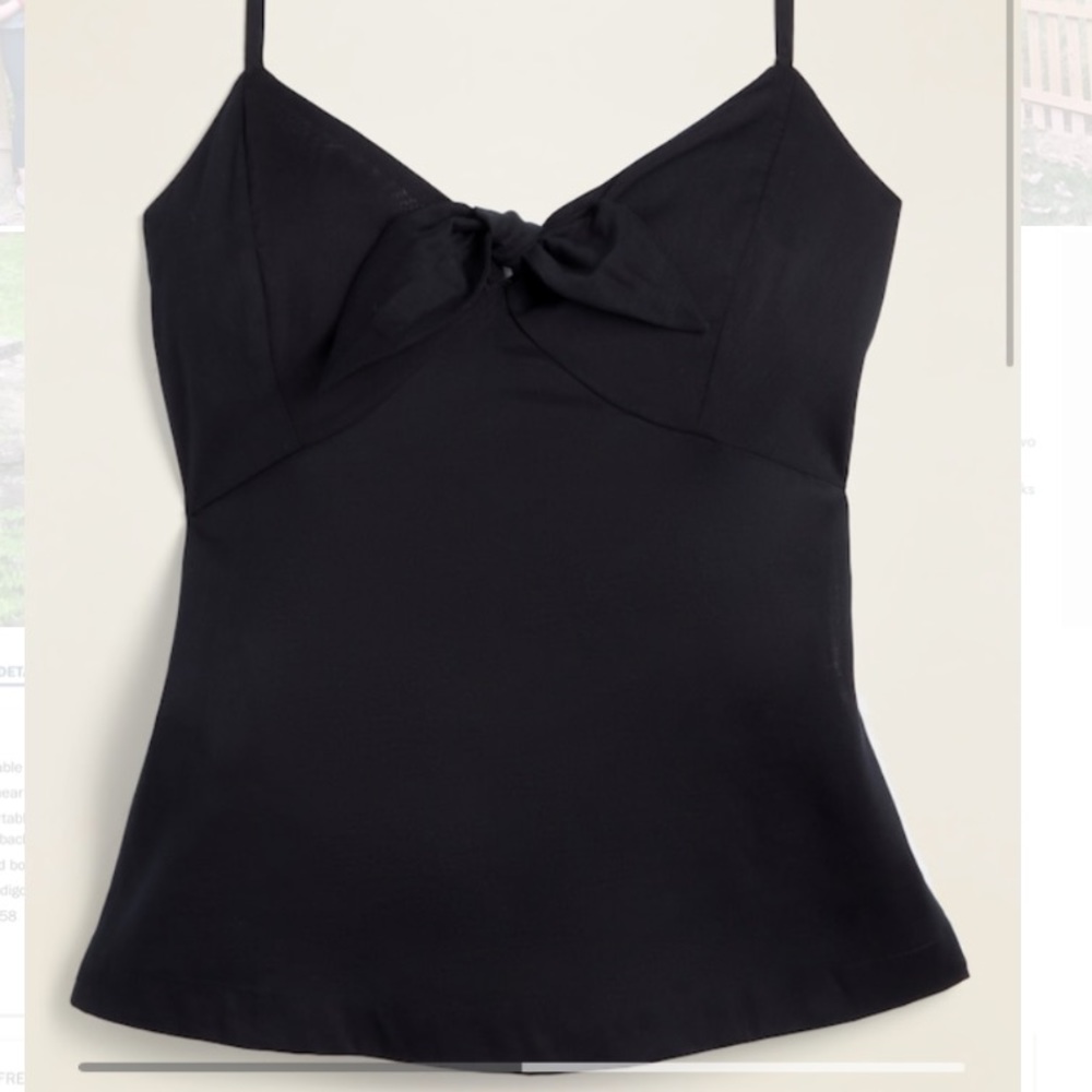 Old Navy Black Tie-Front V-Neck Cami NWT XL